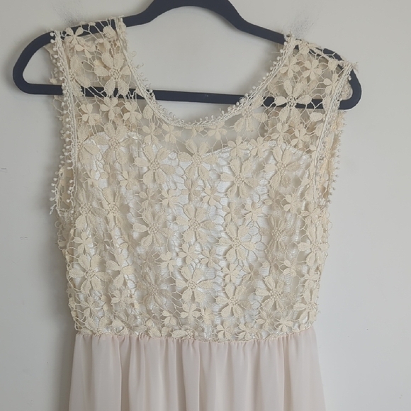 Fairycore Embroidered Lace Semi-sheer Dress Women's Size M* - Picture 10 of 11